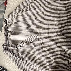 Aline blue and white striped skirt